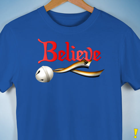 Believe Bear Pride Jingle Bell Premium Unisex T-Shirt - Royal Blue